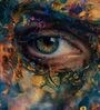 MYSTIC GAZE VINTAGE ART FRAMED HD Poster With Brown Frame, 12.5   17.3 Inches