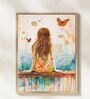 BOHO MUSE WALL ART FRAME HD Poster With Brown Frame, 12.5   17.3 Inches