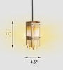 Light Brown Pine Wood Single Hanging Light