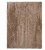 Light Brown Polyester Shaggy 7' x 5' Hand tufted Carpet