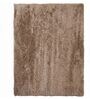 Light Brown Polyester Shaggy 9' x 6' Hand tufted Carpet
