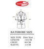 Light Brown Solid Caldezonia Microfiber Women Bath Robe With Slippers
