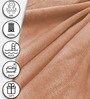 Light Brown Solid Caldezonia Microfiber Women Bath Robe With Slippers