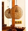 Gold Wood Single Hanging Lights