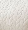 Cream 100% Cotton 300TC Solid Set of 2 Pillow Covers (Quilted)