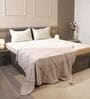 Cream 100% Cotton 300TC Solid Set of 2 Pillow Covers (Quilted)