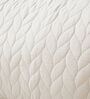 Cream 100% Cotton 300TC Solid Superking Bedsheet with 2 Pillow Covers (Quilted)