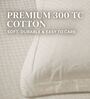 Cream 300TC 100% Cotton Flat Chekered Super King Bedsheet with 2 Pillow Covers