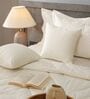 Light Cream 300TC 100% Cotton Solid & Quilted Double Bedding Set