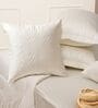 Light Cream 300TC 100% Cotton Solid & Quilted Double Bedding Set