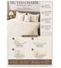 Light Cream 300TC 100% Cotton Solid & Quilted Double Bedding Set