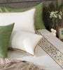Light Cream 300TC 100% Cotton Solids Flat Embroidered Super King Bedsheet With 2 Pillow Covers