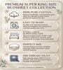 Light Cream 300TC 100% Cotton Solids Flat Embroidered Super King Bedsheet With 2 Pillow Covers