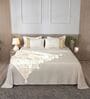 Light Cream 300TC 100% Cotton Solids Flat Super King Bedsheet With 2 Pillow Covers