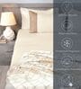 Light Cream 300TC 100% Cotton Solids Flat Super King Bedsheet With 2 Pillow Covers