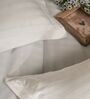 Cream 300TC 100% Cotton Stripe Flat Super King Bedsheet with 2 Pillow Covers