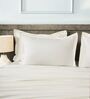 Cream 400TC 100% Cotton Solid Flat Super King Bedsheet With 2 Pillow Covers