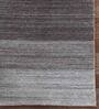 Grey Solid Wool And Viscose 5 ft x 8 ft Hand Woven Carpet