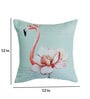Light Green Floral Canvas 12 x 12 Inches Cushion Cover