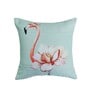 Light Green Floral Canvas 12 x 12 Inches Cushion Cover