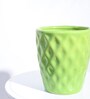 Light Green Ceramic Argyle Shape Desk Pot Desk Pot