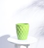 Light Green Ceramic Argyle Shape Desk Pot Desk Pot