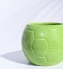 Light Green Ceramic Football Shape Desk Pot Desk Pot