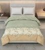 Light Green Polyester Solid 105 GSM Double Bed Comforter