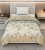 Light Green Polyester Solid 105 GSM Single Bed Comforter