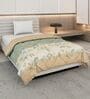 Light Green Polyester Solid 105 GSM Single Bed Comforter
