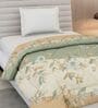 Light Green Polyester Solid 105 GSM Single Bed Comforter