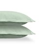 Light Green Solid GSM 300 Pure Cotton King Size Bedcover With 2 Pillow Covers