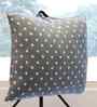 Light Grey & Natural 100% Cotton Dottie 27X27 Inches Knitted Cushion Cover