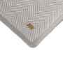 Light Grey & Natural 100% Cotton Herring Bone 16X16 Inches Knitted Cushion Cover