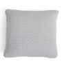 Light Grey & Natural 100% Cotton Tiny Check 16X16 Inches Knitted Cushion Cover