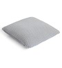 Light Grey & Natural 100% Cotton Tiny Check 16X16 Inches Knitted Cushion Cover