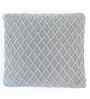 Light Grey 100% Cotton Crest16X16 Inches Knitted Cushion Cover