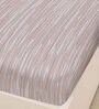 Light Grey Abstract 120 TC 100% Cotton Single Bed Sized Bed Sheets With 1 Pillow Cover