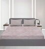 Light Grey Abstract 120 TC 100% Cotton Single Bed Sized Bed Sheets With 1 Pillow Cover