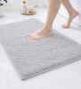 Light-Grey Microfiber 40x60 cm Anti-Skid Bathroom Mat