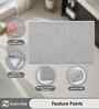 Light-Grey Microfiber 40x60 cm Anti-Skid Bathroom Mat