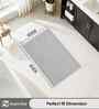Light-Grey Microfiber 40x60 cm Anti-Skid Bathroom Mat