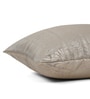 Light Grey and Off White Polyester Jacquard 16x16 inches Cushion Cover Set of 5