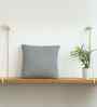 Light Grey Cotton 16X16 Inches Knitted Cushion Cover