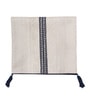 Zeba (84x12) Light Grey & Black Cotton Blend Table Runner
