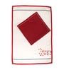 Zeba (13x19) Grey & Red Cotton Blend (Set of 12) Placemat
