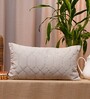 Light Grey Textured Cotton Blend 22 x 12 Inches Cushion Cover