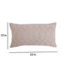 Light Grey Textured Cotton Blend 22 x 12 Inches Cushion Cover