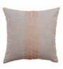 Light Grey Traditional Blended Cotton 16 x 16 Inches Embroidered Cushion Cover
