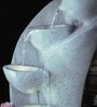 Light Grey Fiber Glass 7 Stacked Chalice Water Fountain